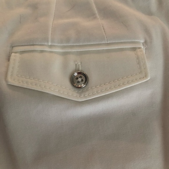 WHITE HOUSE BLACK MARKET WHITE COMFORT STRETCH MODERN BOOT CUT PANTS SZ 4 - Picture 5 of 9